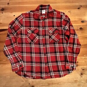 Mens Zara 100% Cotton Plaid Overshirt Burnt Orange/Black/White size Large